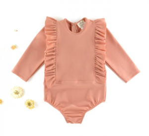 body anti-uv volant rose - les petits dorés