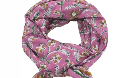 Foulard Delhi cerise 100 cm – So family