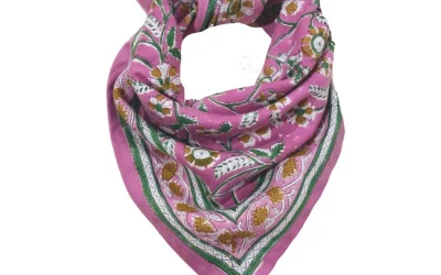 Foulard Delhi cerise 50 cm – So family