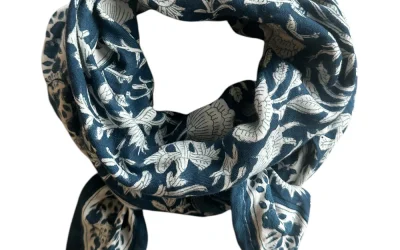 Foulard Gaya Indigo 100 cm – So family