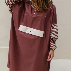 Poncho de pluie adulte zèbre chocolat Poule Party