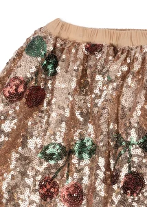 Jupe paillettes enfant Starla cerises – Konges Sløjd