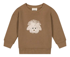 Sweatshirt enfant Bart mocha chien – Studio Bohème
