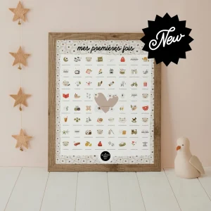 Affiche "Mes Premières Fois" ourson - Les Petites Dates