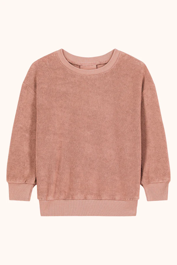 Sweat enfant coton bio Bart dulce beige – Studio Bohème
