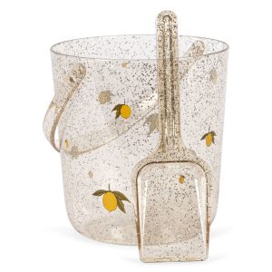 jouet de plage enfant Konges Slojd seau pelle citron paillettes