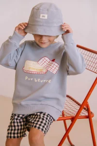 bob enfant coton bio Niko Studio Bohème bleu silver