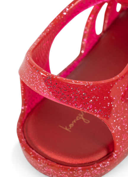 Sandales enfant plage Lilo fraise pailletées – Konges Sløjd