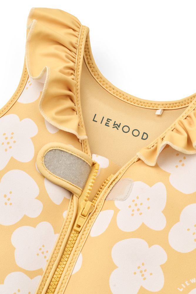 Gilet de natation enfant à volants jaune – Liewood