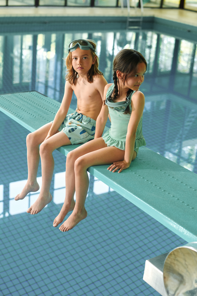 Maillot de bain enfant anti UV Amara rayé vert – Liewood