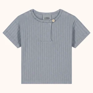 T-shirt enfant coton bio Orso bleu silver – Studio Bohème