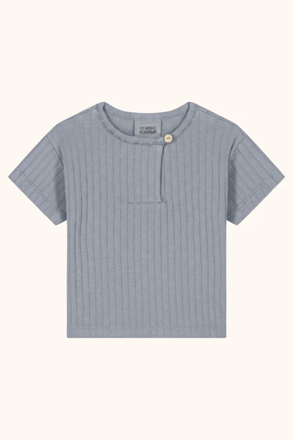 T-shirt enfant coton bio Orso bleu silver – Studio Bohème