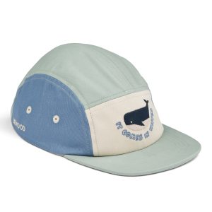 casquette enfant coton bio Liewood Rory baleine bleu
