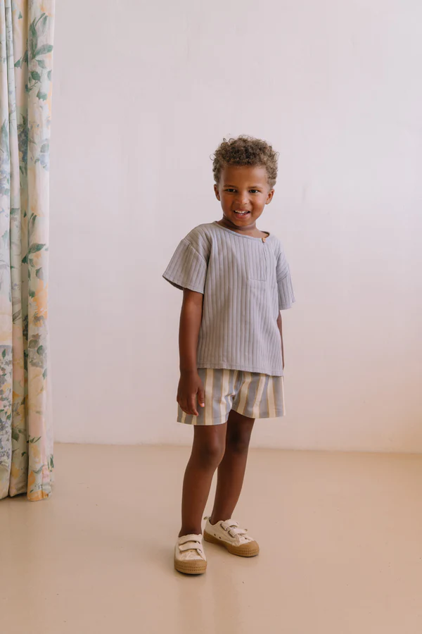 T-shirt enfant coton bio Orso bleu silver – Studio Bohème
