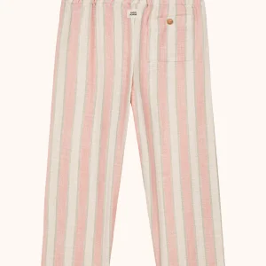 Pantalon Cousin rayures fraise pistache – Studio Bohème Paris