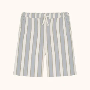 Bermuda Basile rayures bleu gold – Studio Bohème Paris