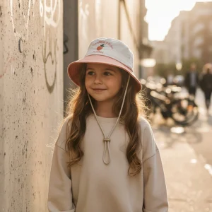 Bob enfant coton bio Pêche – Poule Party