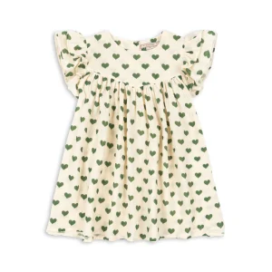 Robe enfant coton bio Coco amour verde – Konges Sløjd