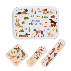 Pansements enfant motifs chiens Dog Park dans boîte en métal