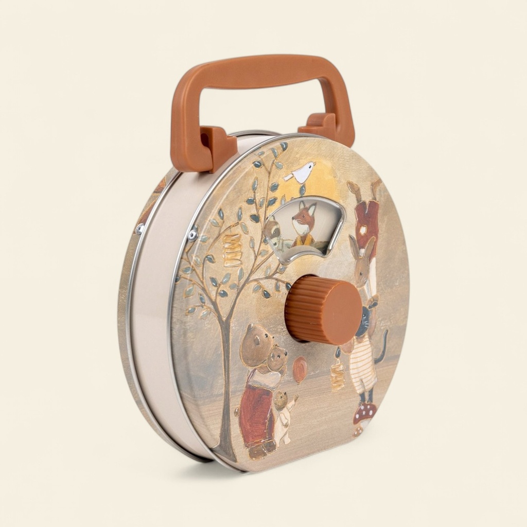 Radio musicale enfant en métal motif Forêt Magique