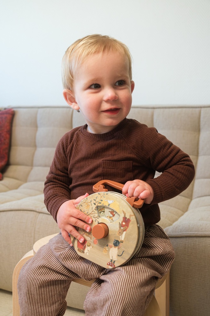Radio musicale enfant en métal motif Forêt Magique