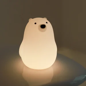 Veilleuse ours polaire en silicone rechargeable USB