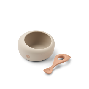 Bol d’apprentissage bébé Sparia avec cuillère Wild Child Rosey – Liewood