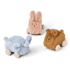 Voitures bébé Ansel en peluche x3 – Liewood