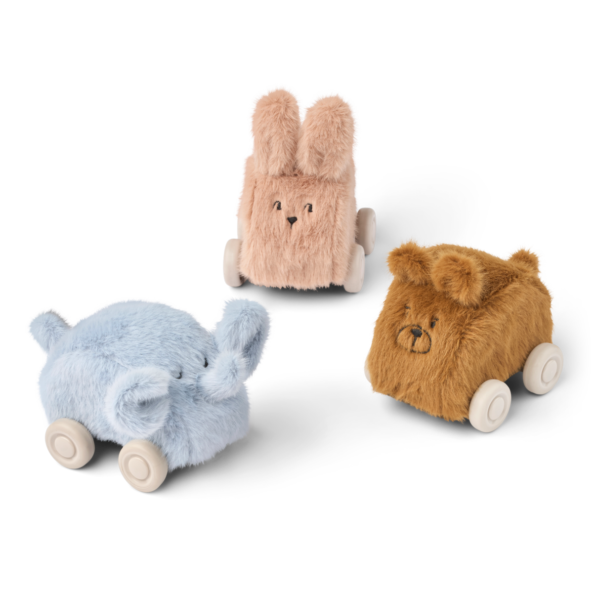 Voitures bébé Ansel en peluche x3 – Liewood