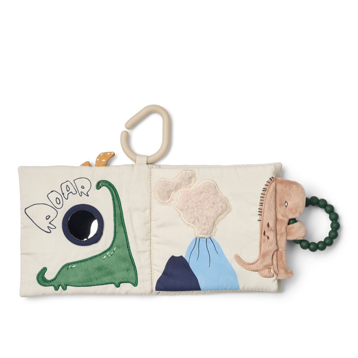 Livre en tissu bébé Fey Dino Roar Dove Blue – Liewood