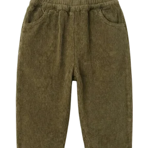 Pantalon velours enfant Carrot Studio Bohème Dark Olive