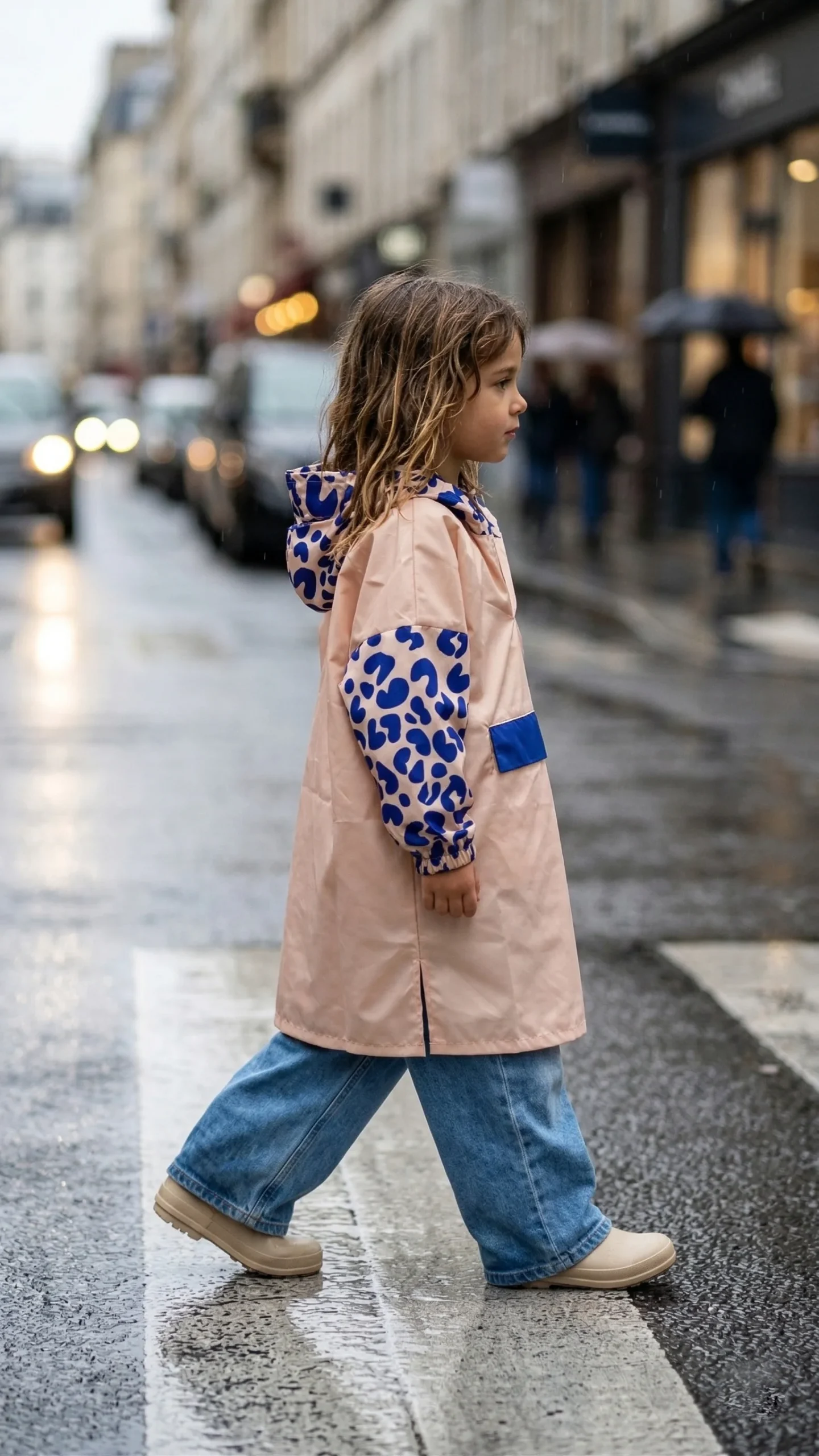 Poncho pluie enfant Léopard Bleu – Poule Party