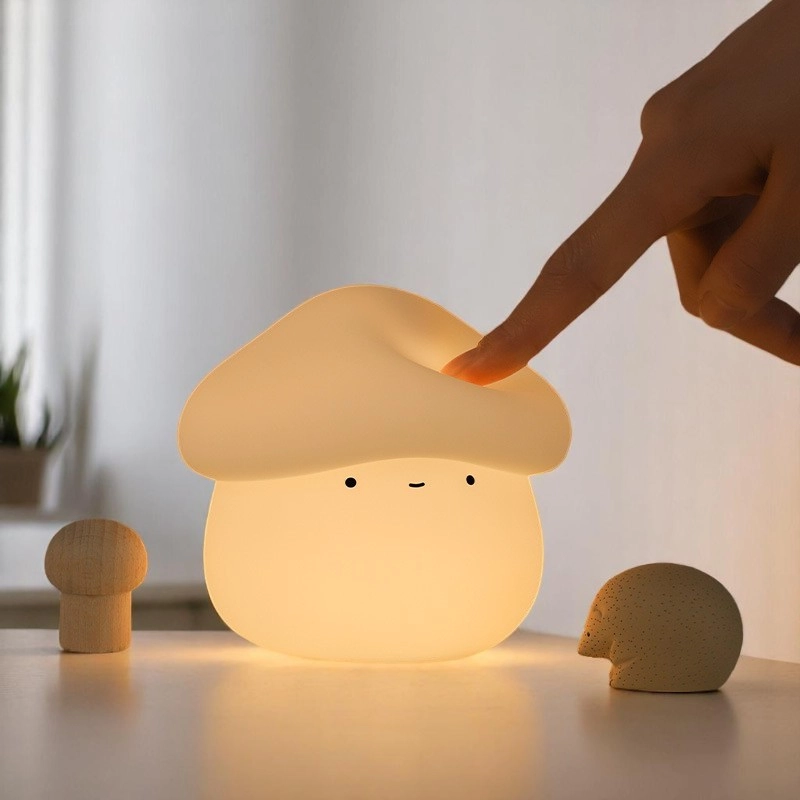 Veilleuse champignon enfant avec lumière LED douce