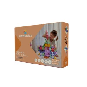 Jeu construction magnétique Cleverclixx Petit Pack Pastel 36 pièces