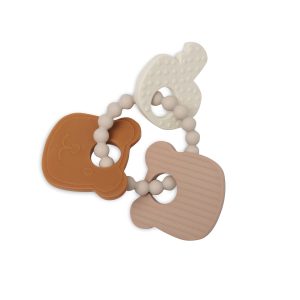 Anneau de dentition porte-clés en silicone Teddy Bear Jollein