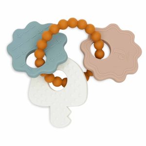 Anneau de dentition porte-clés en silicone Lovely Birds Jollein