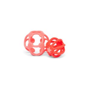 Set de 2 balles sensorielles en silicone rouge Little L