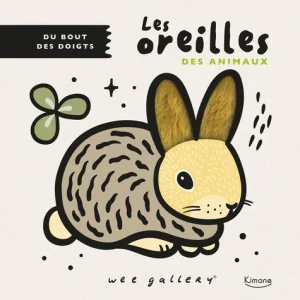 Imagier à toucher Les oreilles des animaux – Collection Du bout des doigts – Kimane
