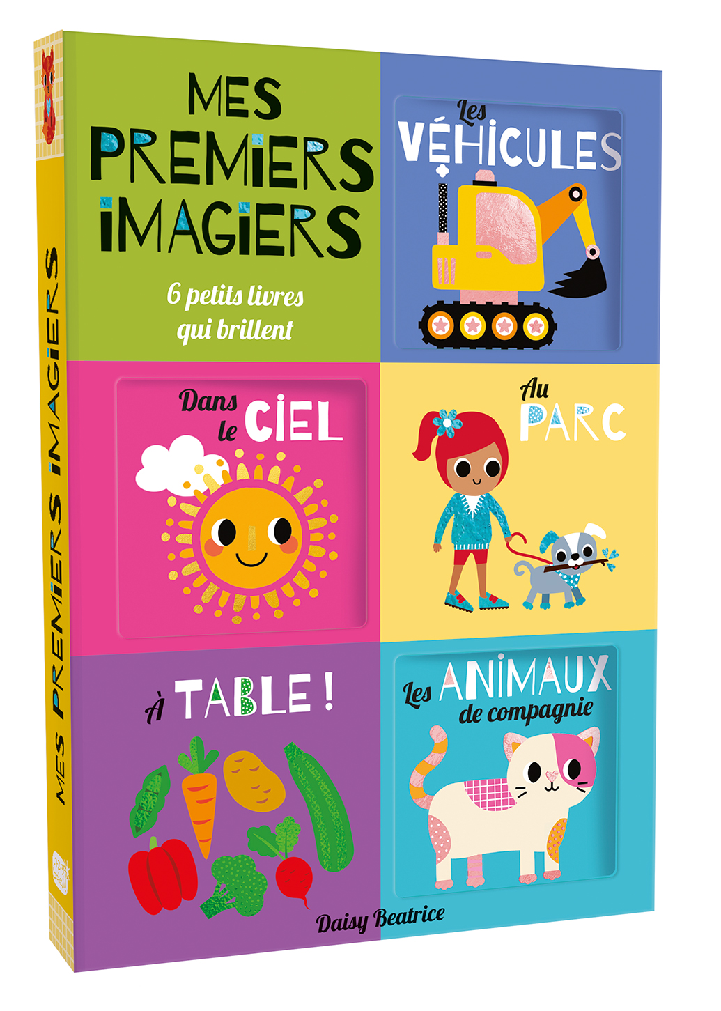 Coffret Mes premiers imagiers – 6 petits livres qui brillent – 1 2 3 Soleil
