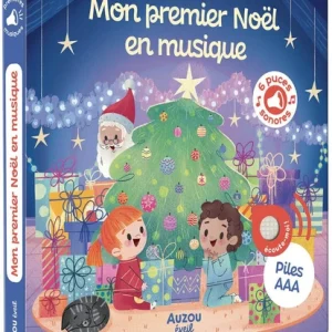 Livre sonore de Noël Mon premier Noël en musique – Collection Mes premiers sonores – Auzou