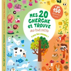 Livre cherche et trouve Vive les saisons ! – Collection Mes 20 cherche et trouve des tout-petits – Auzou