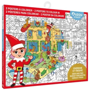 Livre à colorier cherche et trouve géant Lutins farceurs – Auzou