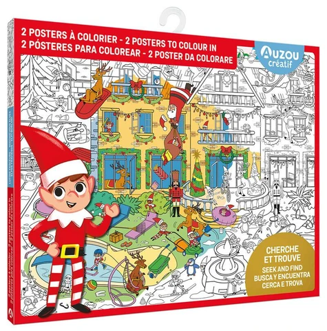 Livre à colorier cherche et trouve géant Lutins farceurs – Auzou