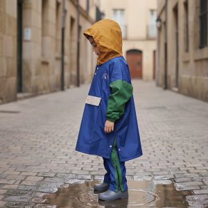 Pantalon de pluie enfant bleu rétro – Poule Party