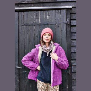 Foulard léopard violet 100cm - Frangin Frangine
