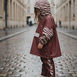 Pantalon de pluie enfant zèbre chocolat – Poule Party