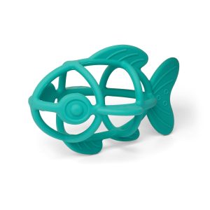 Hochet de dentition poisson vert en silicone Little L