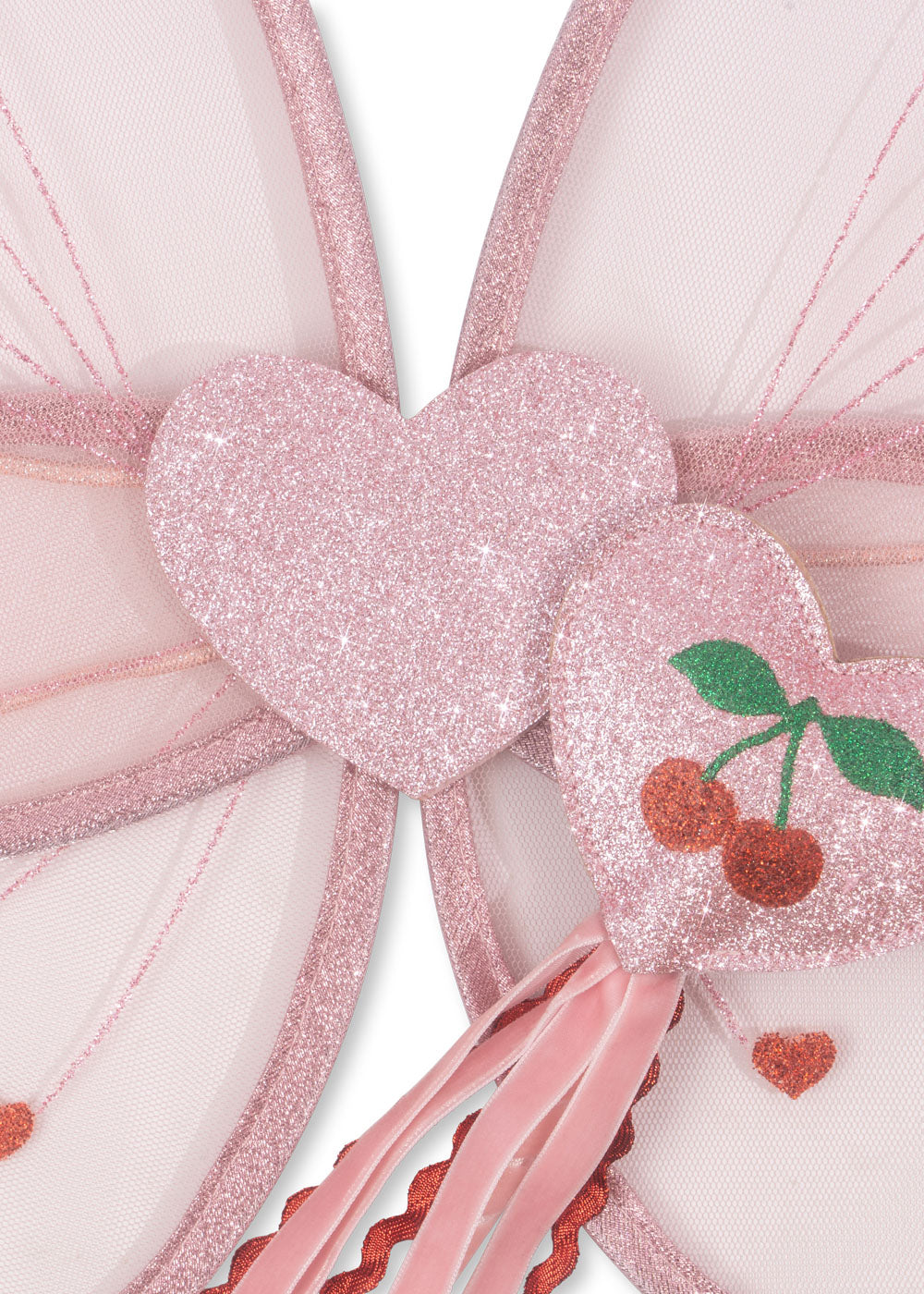 Déguisement fée enfant Konges Sløjd, ailes roses à paillettes et baguette
