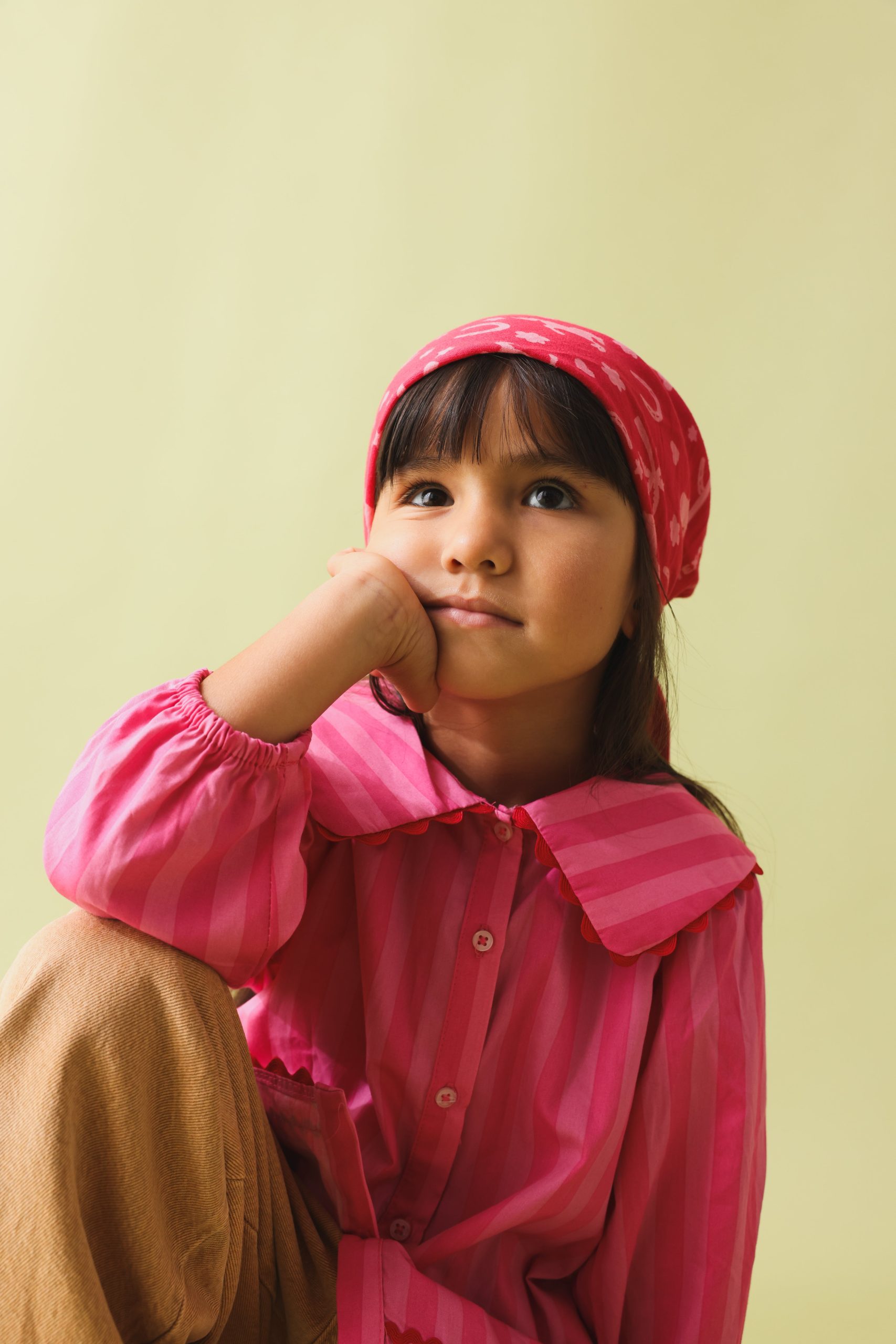 Foulard bébé enfant Cow-boy fuchsia en coton – Maison Augustin