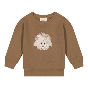 Sweatshirt enfant Bart mocha chien – Studio Bohème